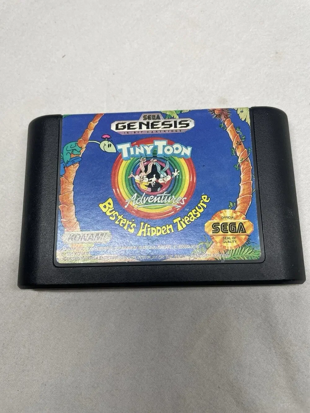 Tiny Toon Adventures: Buster's Hidden Treasure Sega Genesis Cartridge Tested